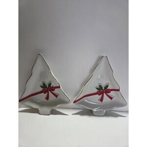 Mount Clemens Pottery Christmas Tree Vtg. Candy Dishes